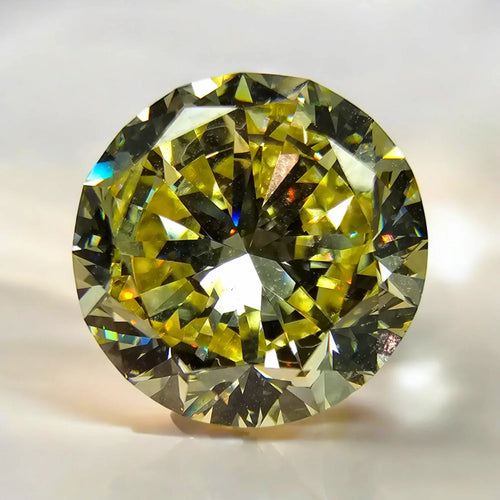 round fancy yellow diamond