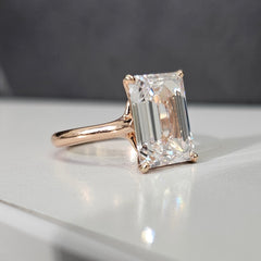 6.02 Carat Emerald Cut Diamond Ring GIA Certified Diamond Very Light Pink Internally Flawless Clarity Type IIa Diamond, meaning the diamond is totally devoid of impurities. See the certification enclosed. This is extremely rare and highly sought after by collectors Handcrafted in 18k Rose Gold in NYC