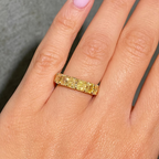 3.60ct Fancy Yellow Diamond Half Eternity Band