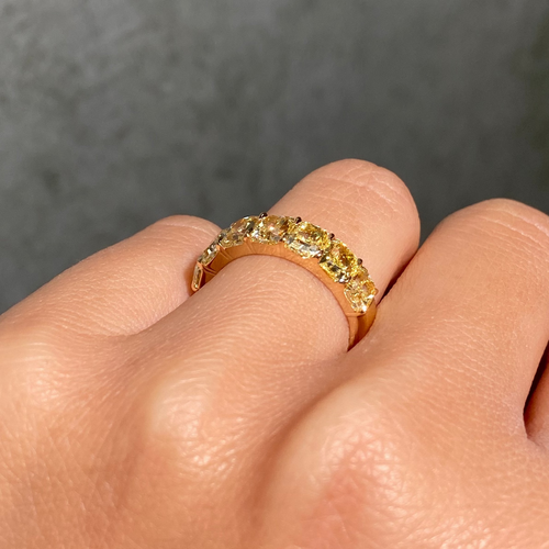 3.60ct Fancy Yellow Diamond Half Eternity Band