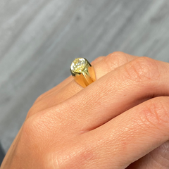 Fancy Yellow Marquise Diamond East West Bezel Ring