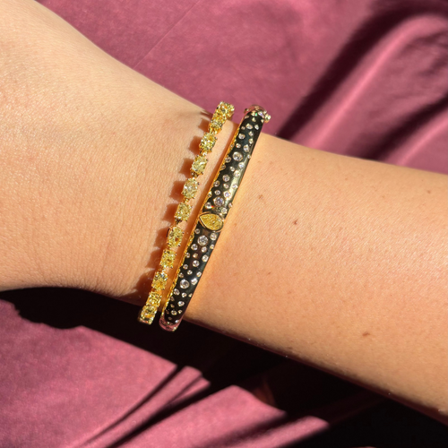 Fancy Yellow Mixed Shape Diamond Bracelet