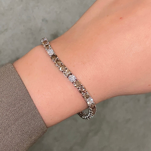 11.7ct Champagne Diamond Tennis Bracelet