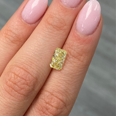2.01ct Fancy Yellow Elongated Radiant Cut Diamond