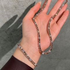11.7ct Champagne Diamond Tennis Bracelet