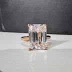 6.02 Carat Emerald Cut Diamond Ring GIA Certified Diamond Very Light Pink Internally Flawless Clarity Type IIa Diamond, meaning the diamond is totally devoid of impurities. See the certification enclosed. This is extremely rare and highly sought after by collectors Handcrafted in 18k Rose Gold in NYC.