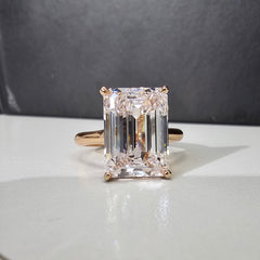 6.02 Carat Emerald Cut Diamond Ring GIA Certified Diamond Very Light Pink Internally Flawless Clarity Type IIa Diamond, meaning the diamond is totally devoid of impurities. See the certification enclosed. This is extremely rare and highly sought after by collectors Handcrafted in 18k Rose Gold in NYC.
