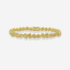 18 Carat Mixed Shape Yellow Diamond Tennis Bracelet