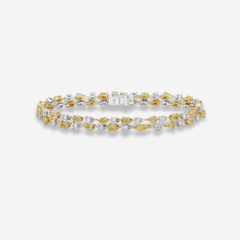 7.89ct Fancy Intense Yellow Diamond Bracelet