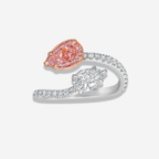 Pink Diamond Spiral Ring