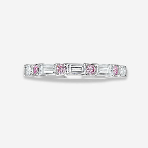 Pink Diamond Princess Band Ring