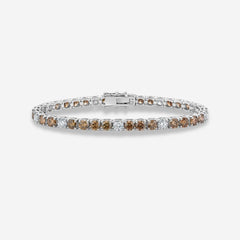 11.7ct Champagne Diamond Tennis Bracelet