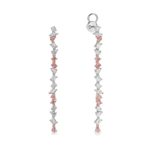 3.37ct Pink Diamond Drop Earrings