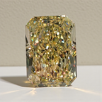5.01 Carat Fancy Yellow Elongated Radiant Cut Diamond