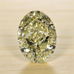 3.65ct Fancy Light Yellow Oval Cut Diamond