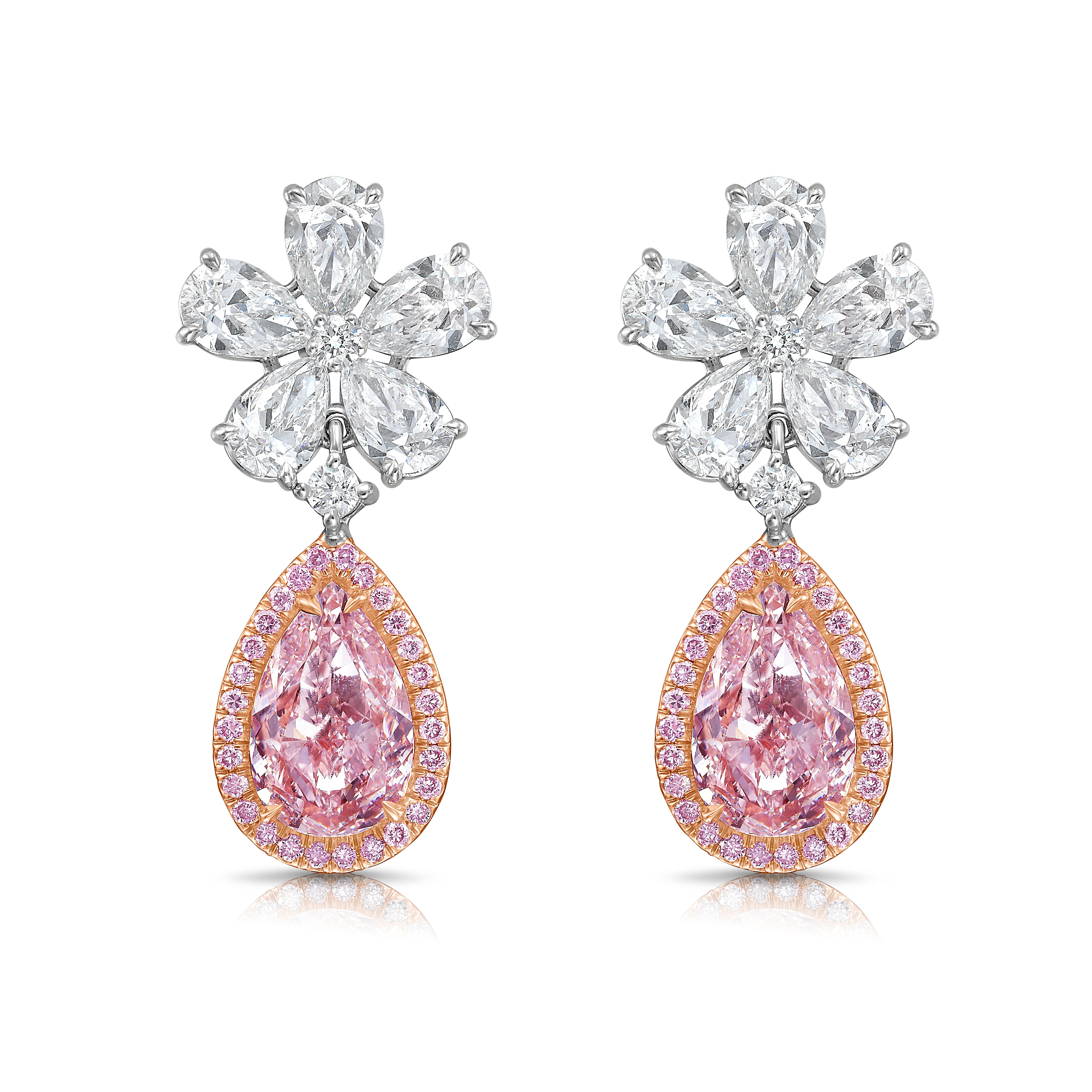 pink diamond earrings