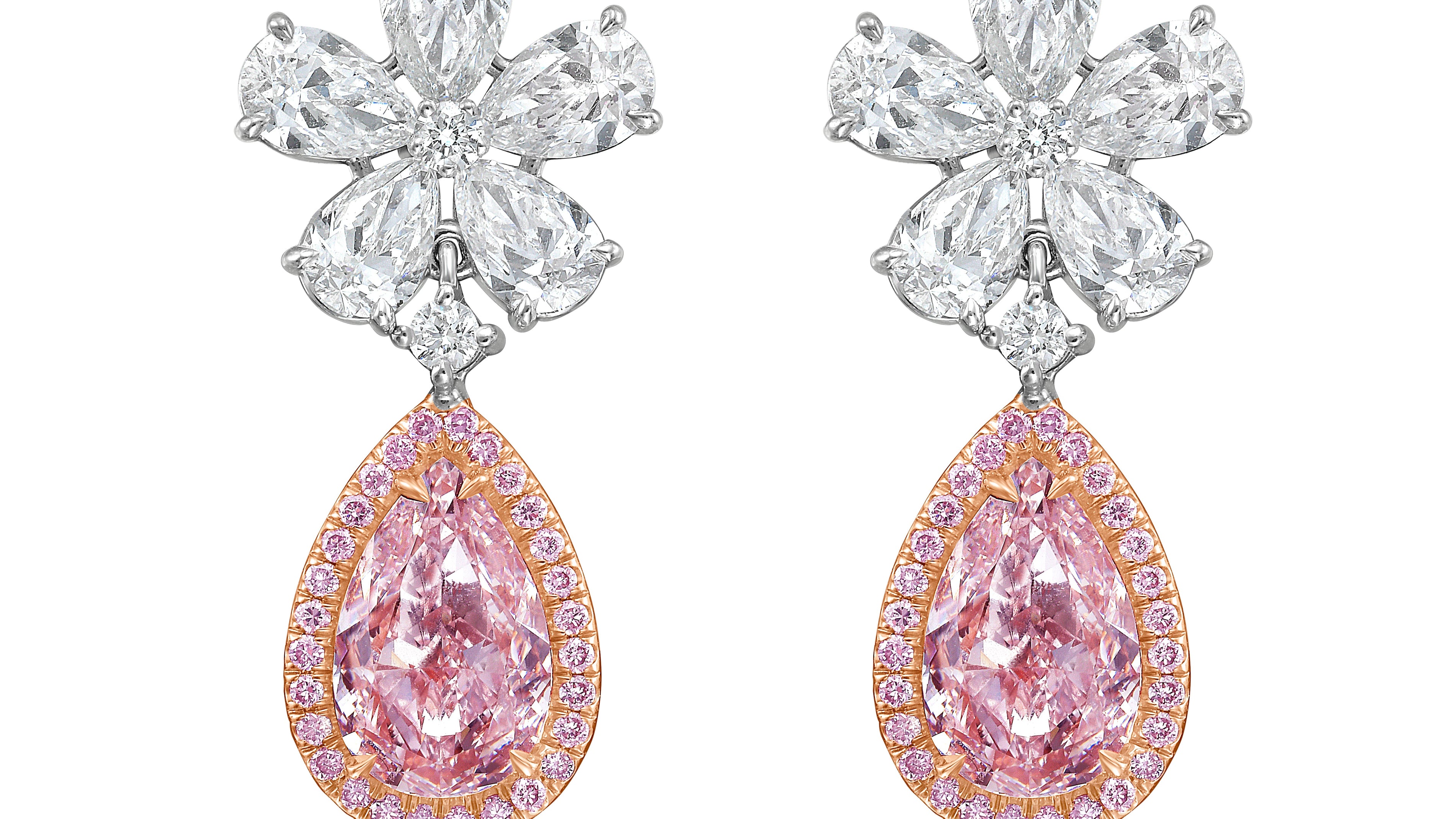 pink diamond earrings