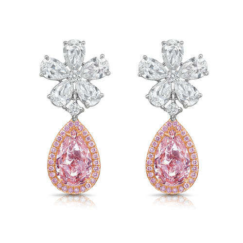 pink diamond earrings