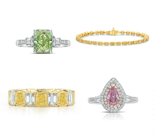 Affordable color diamond jewelry