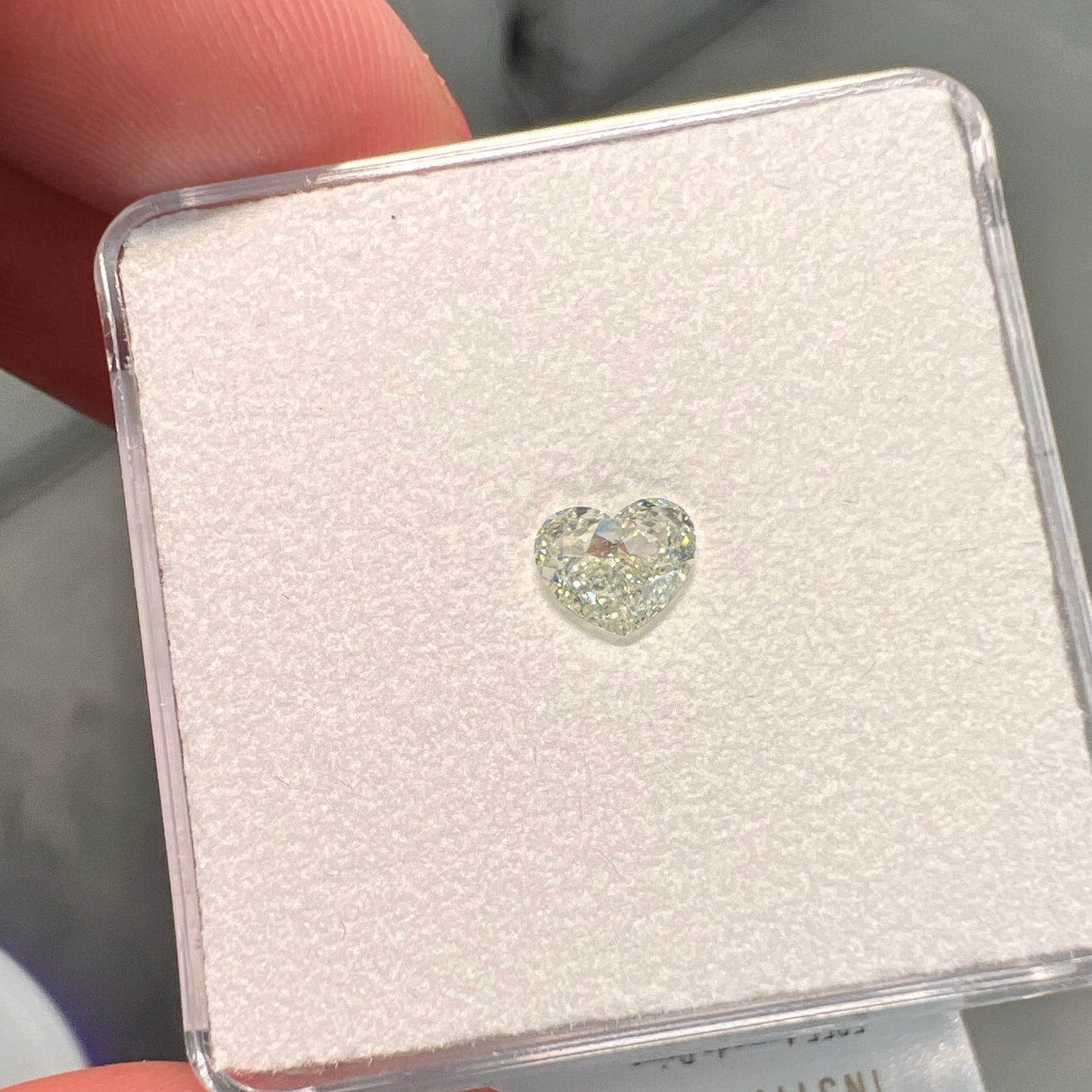 0.70ct Light Green Heart diamond loose stone, handcrafted by Rare Colors by Namdar