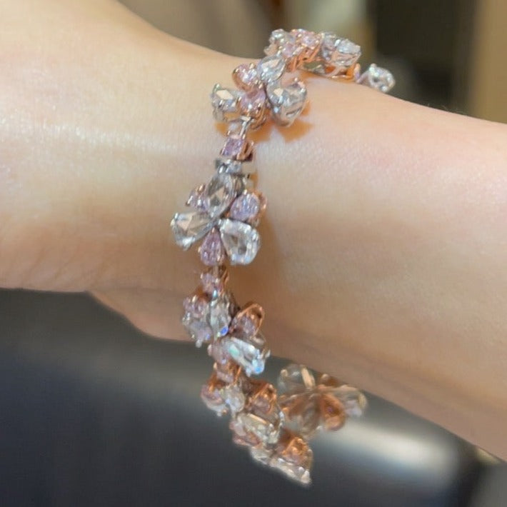 10ct Fancy Pink diamond bracelet, handcrafted by Rare Colors by Namdar