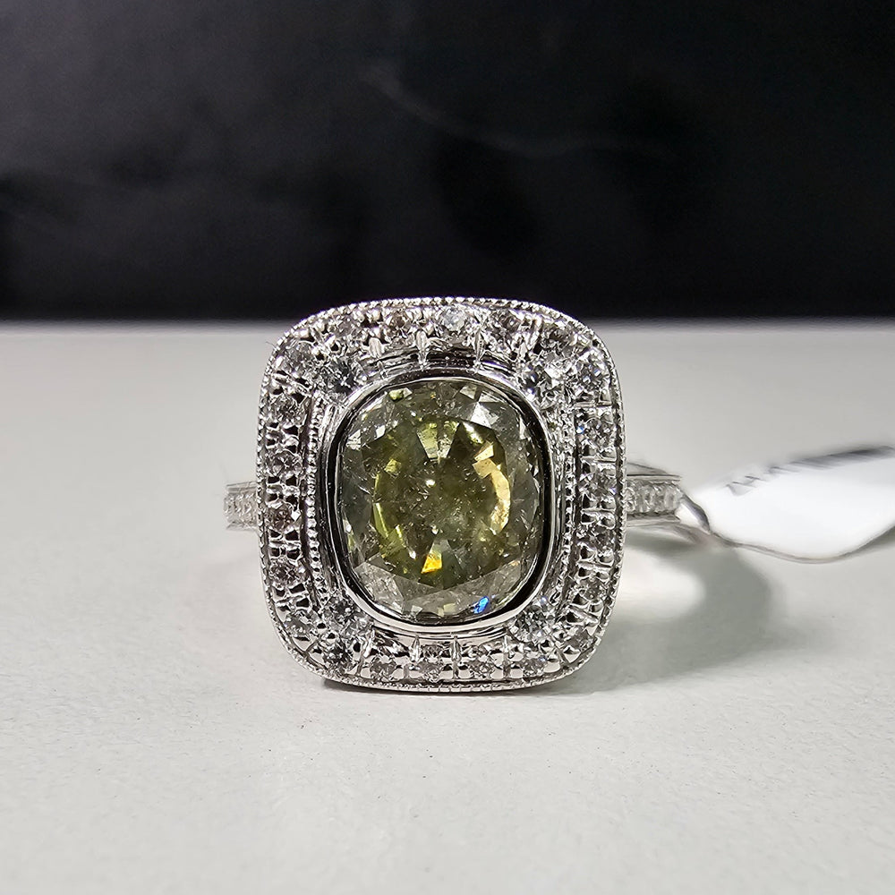 Rare Colors by Namdar 2ct Green diamond ring, New York City