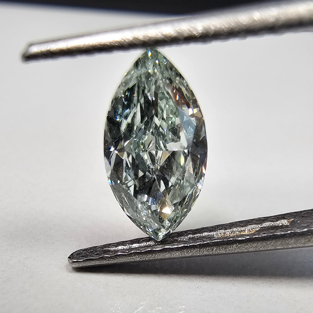 GIA 0.93ct Fancy Green Marquise diamond loose stone at Rare Colors by Namdar, 5th Avenue New York