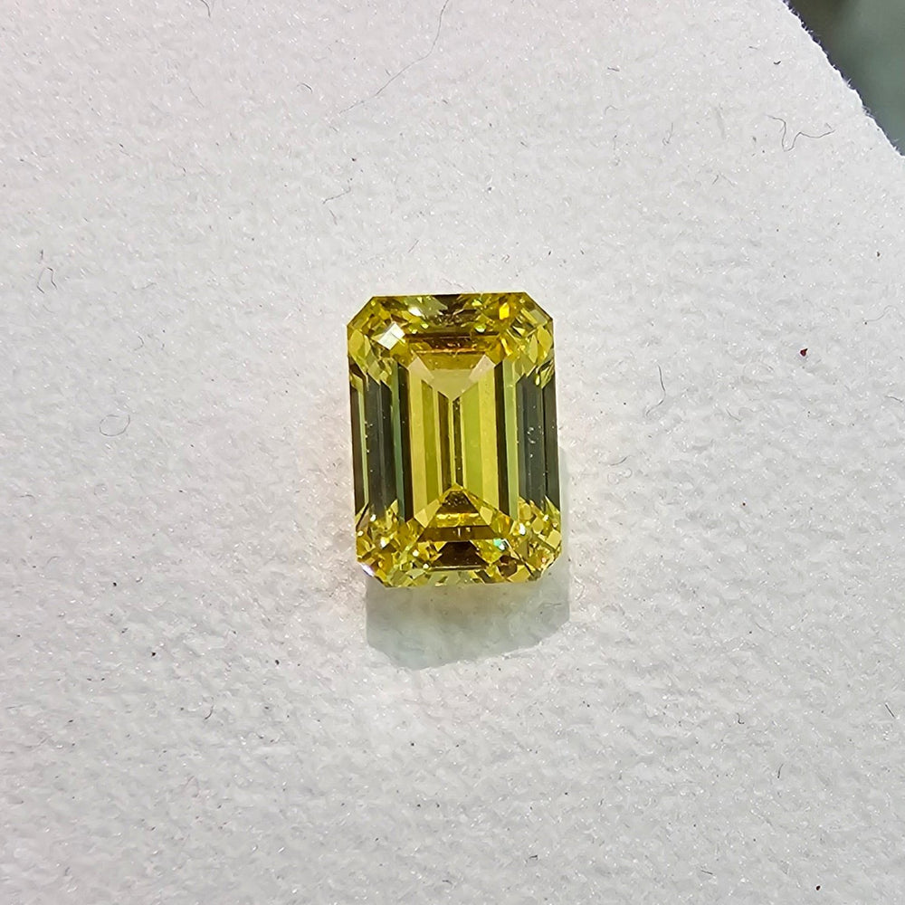 Natural 1.5ct Vivid Yellow Emerald diamond loose stone — Rare Colors by Namdar NYC