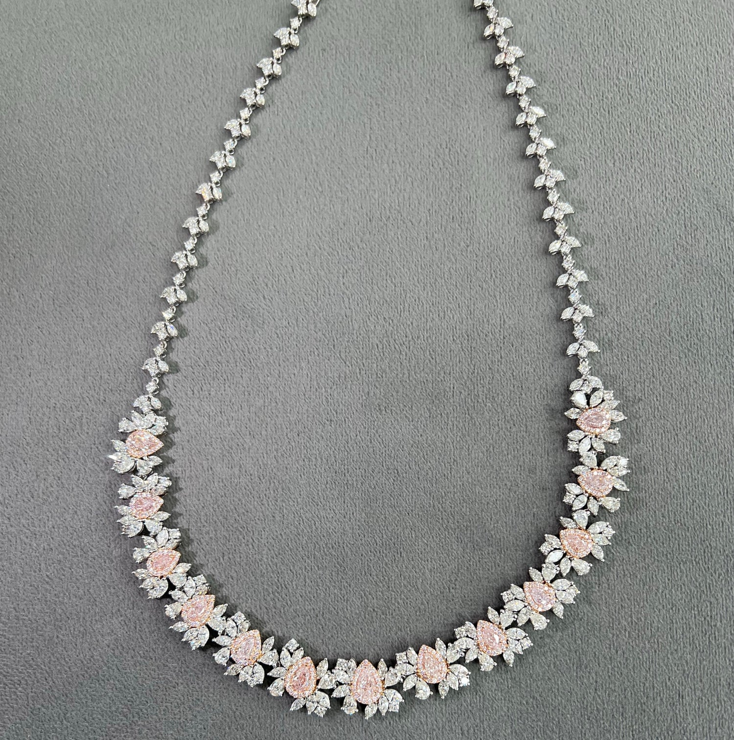 24ct Pink diamond necklace, handcrafted by Rare Colors by Namdar