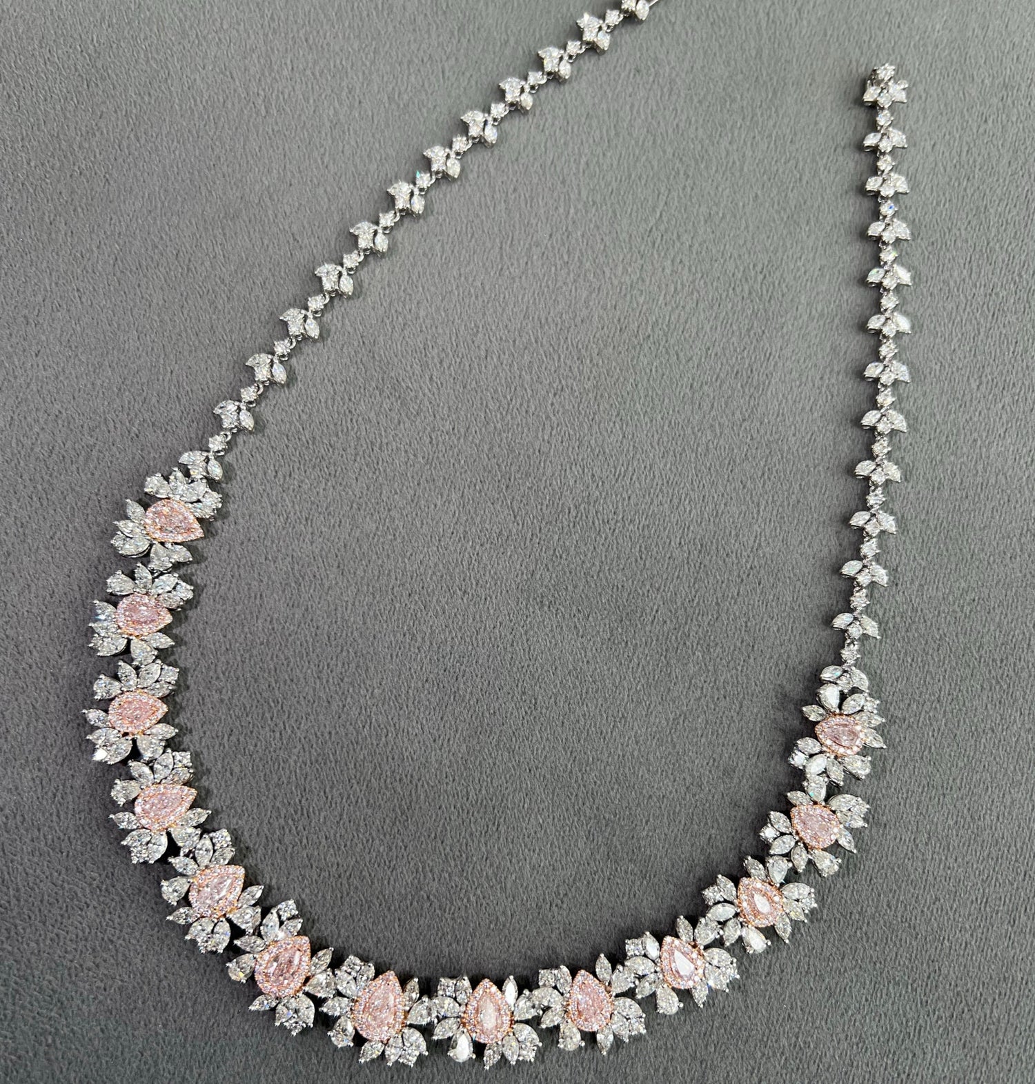 Natural 24ct Pink diamond necklace — Rare Colors by Namdar NYC