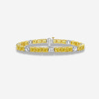East West 3:1 Yellow Diamond Tennis Bracelet