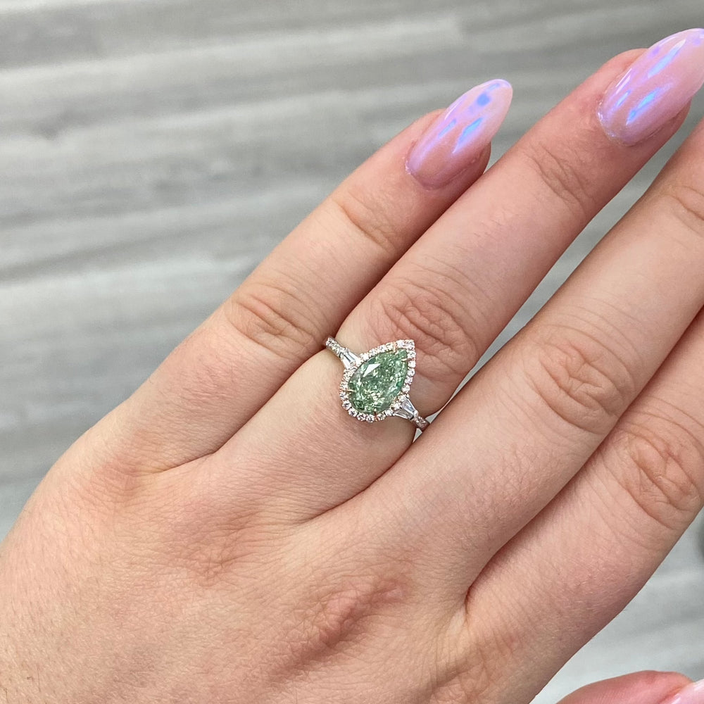 2ct Fancy Gray Pear diamond ring by Rare Colors by Namdar, New York City