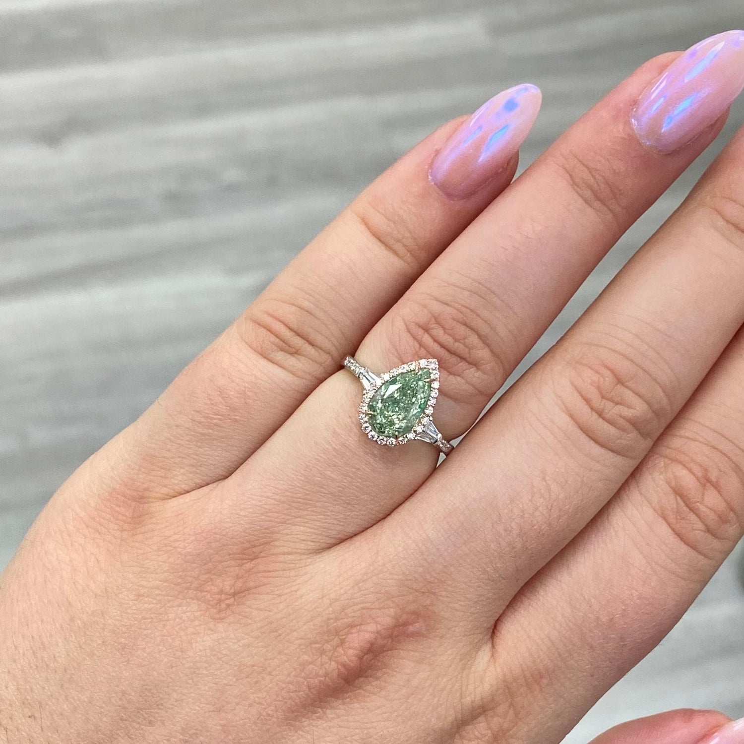 2ct Fancy Gray Pear diamond ring by Rare Colors by Namdar, New York City