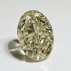 3 carat green yellow oval diamond GIA certified 
