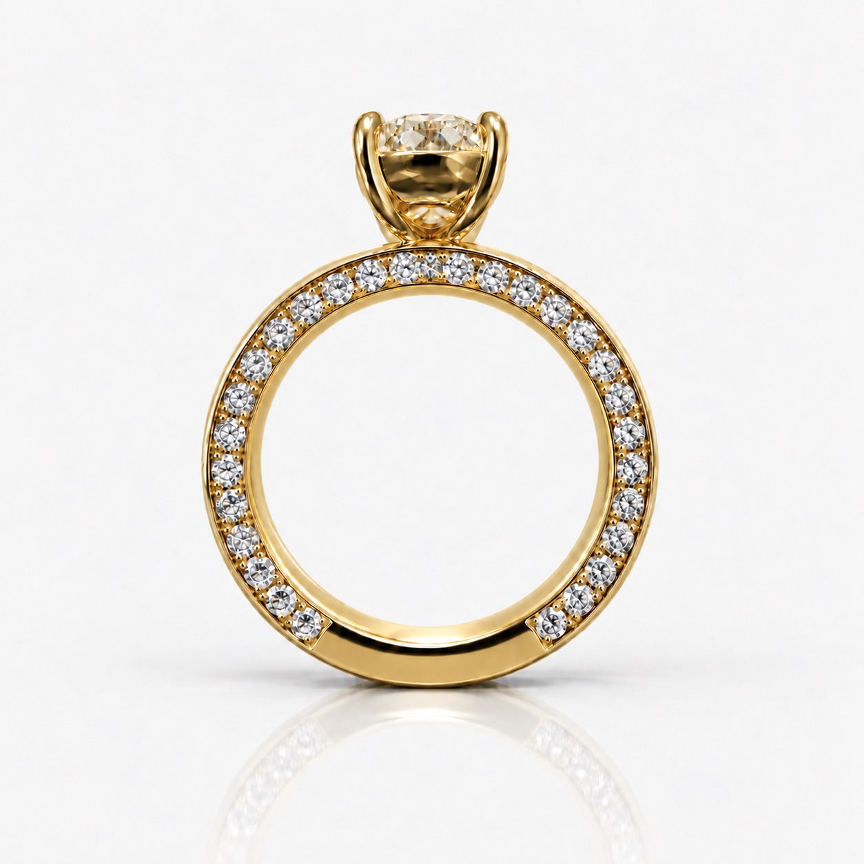 2.5ct GIA Fancy Light Yellow Pear Diamond Tate Engagement Ring