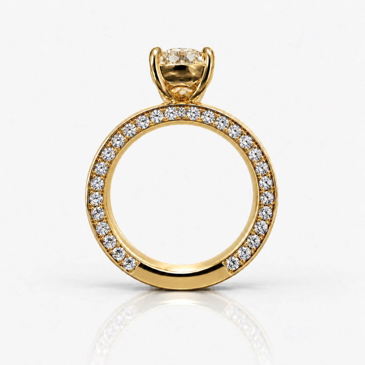 2.5ct GIA Fancy Light Yellow Pear Diamond Tate Engagement Ring