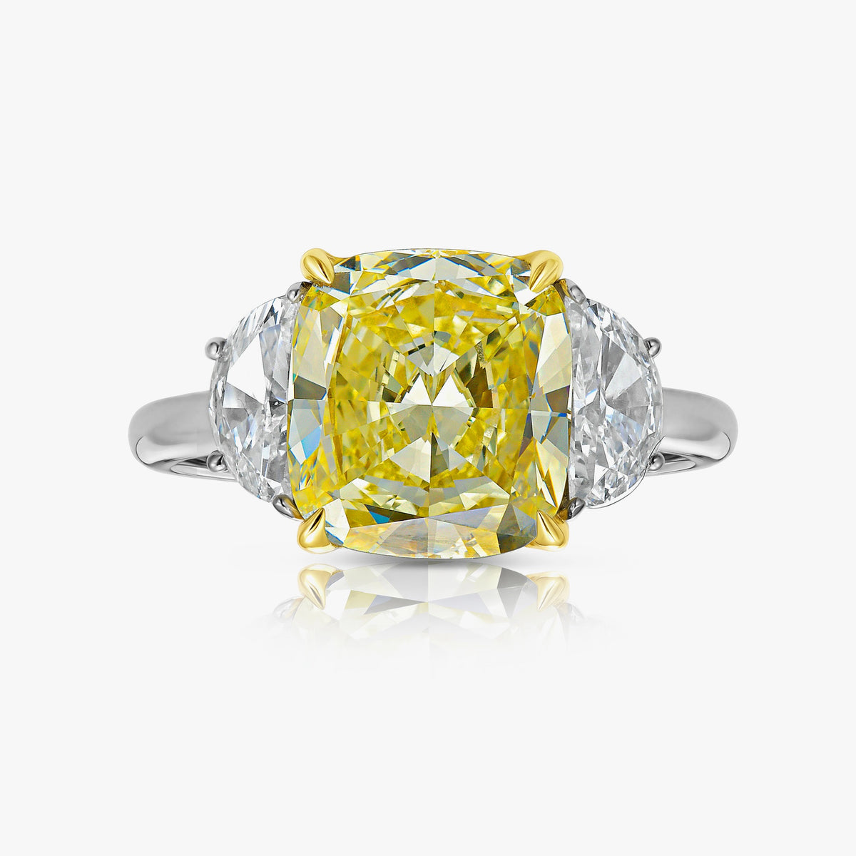 3.3ct Antique Inspired Fancy Light Yellow Diamond Engagement Ring
