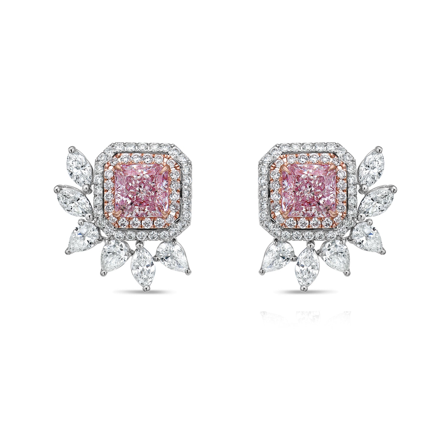 GIA 4.51ct Pink Radiant diamond fine jewelry at Rare Colors by Namdar, 5th Avenue New York