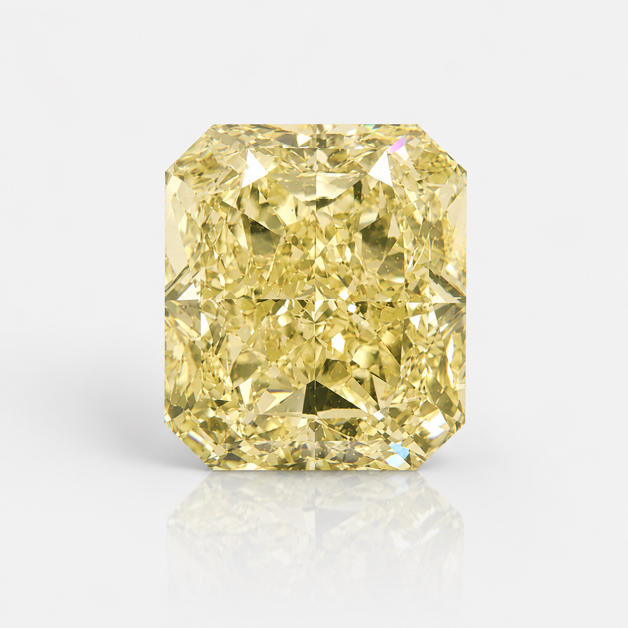 5.03ct Light Yellow Elongated Radiant loose stone — color diamond specialists Rare Colors by Namdar