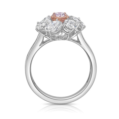 Pink Oval Diamond Ring