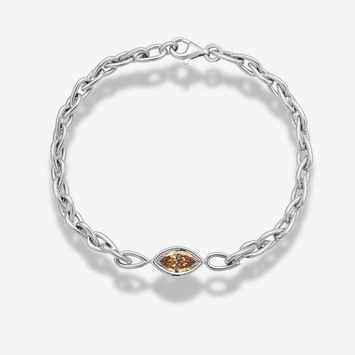 Champagne Marquise Diamond Chain Bracelet