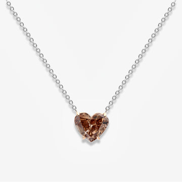6 Carat Champagne Heart Diamond Pendant
