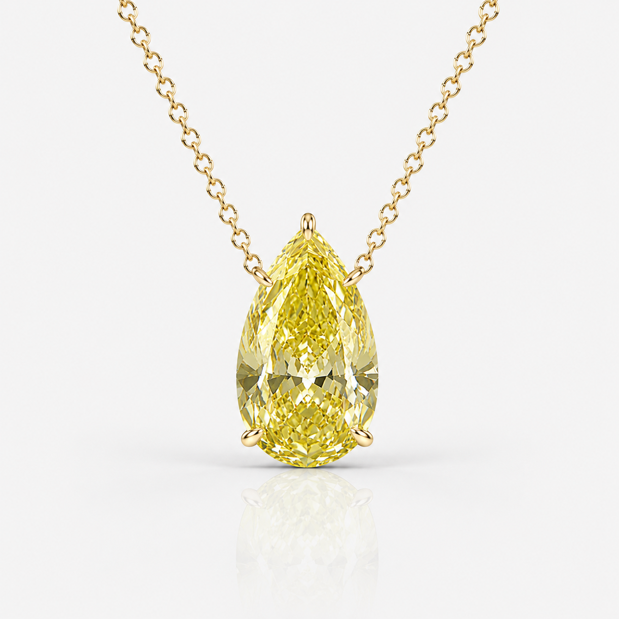5ct Fancy Yellow Diamond Pendant