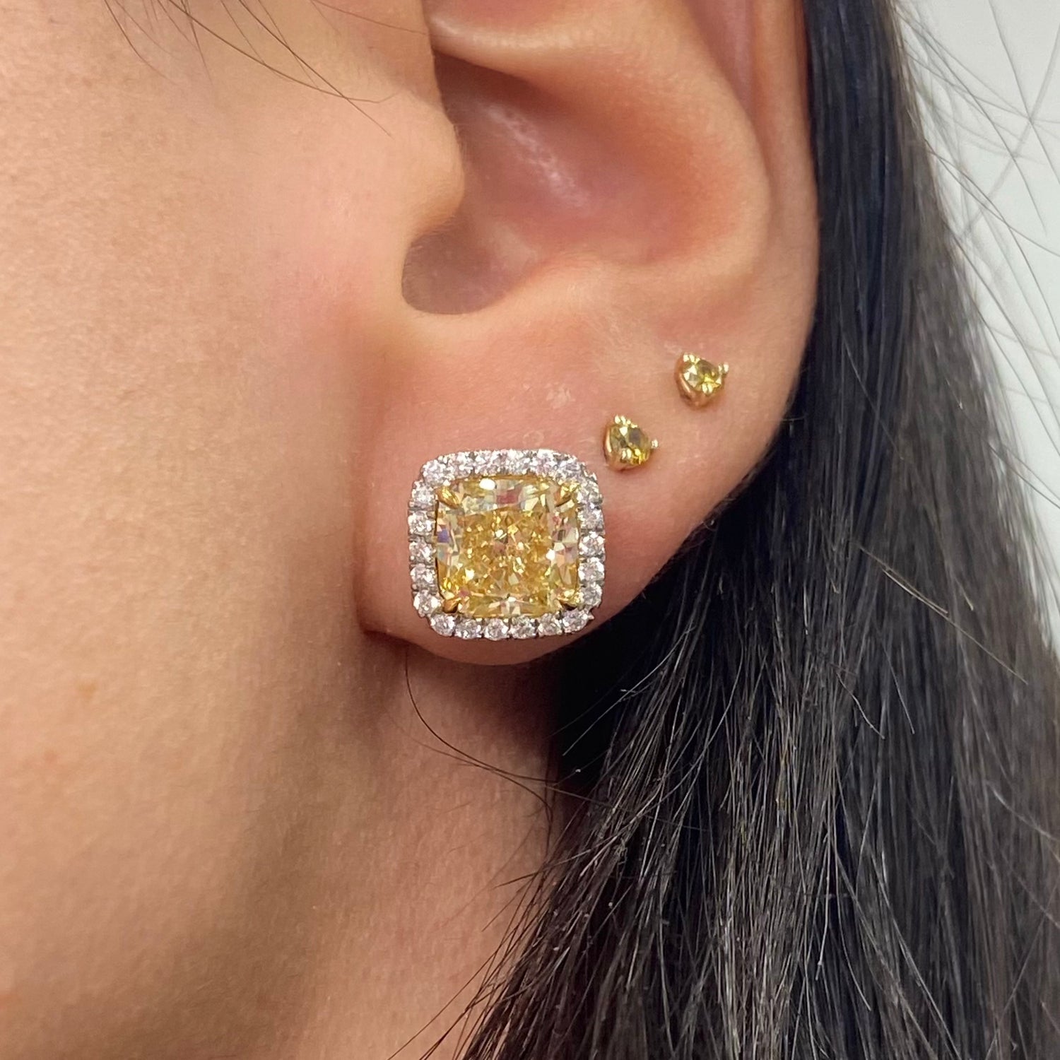 6.5ct Fancy Yellow Cushion diamond ring by Rare Colors by Namdar, New York City
