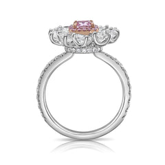 Pink Oval Diamond Ring