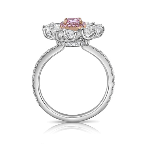 Pink Oval Diamond Ring