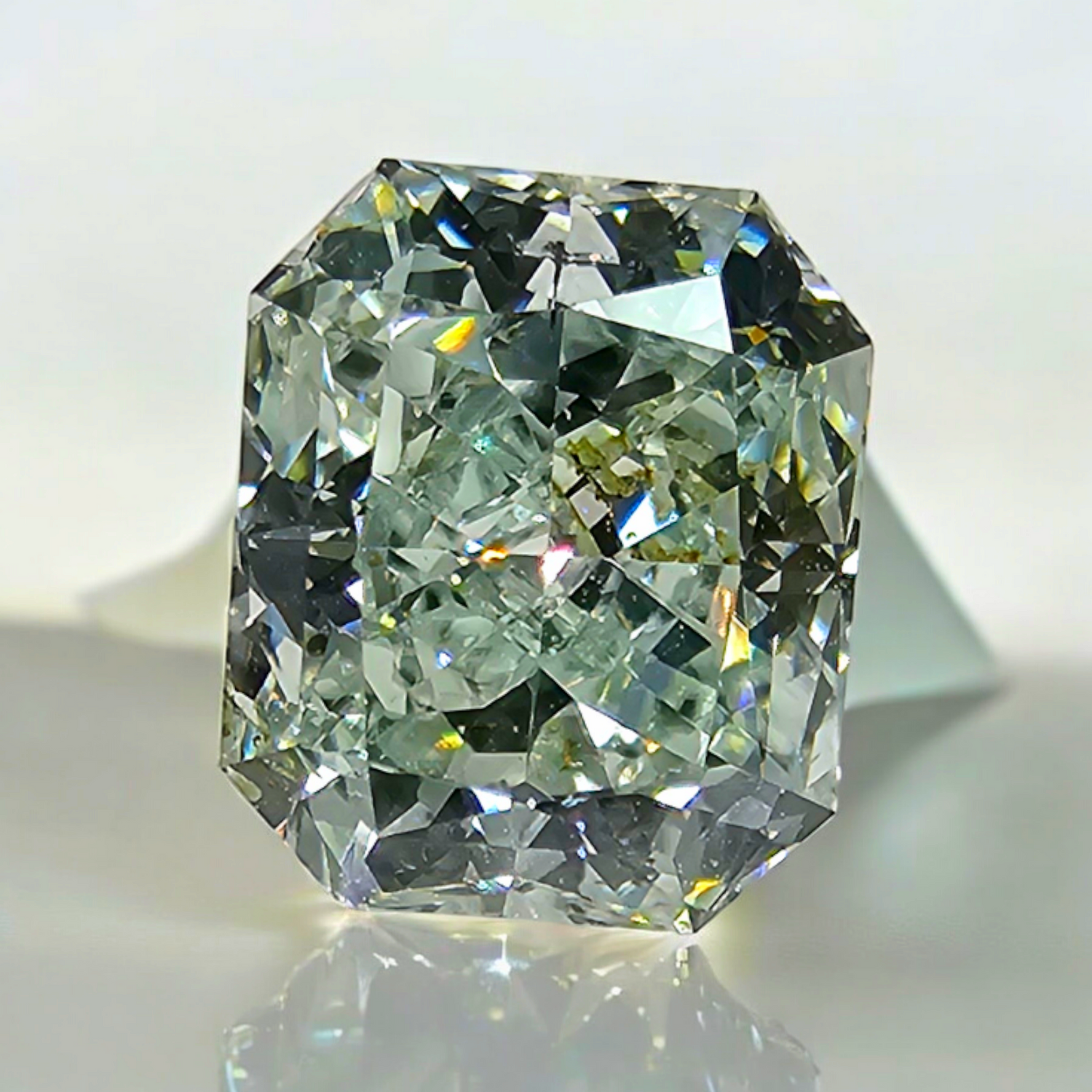Rare Colors by Namdar 1ct Fancy Light Green Radiant diamond loose stone, New York City