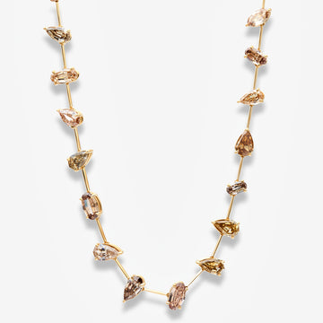 28 Carat Champagne Diamond Organized Chaos Necklace