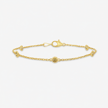 Fancy Yellow Diamond Station Bracelet