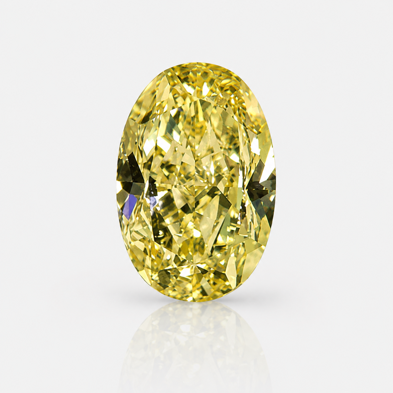 2.09ct GIA Certified Natural Fancy Intense Yellow Oval Cut Diamond